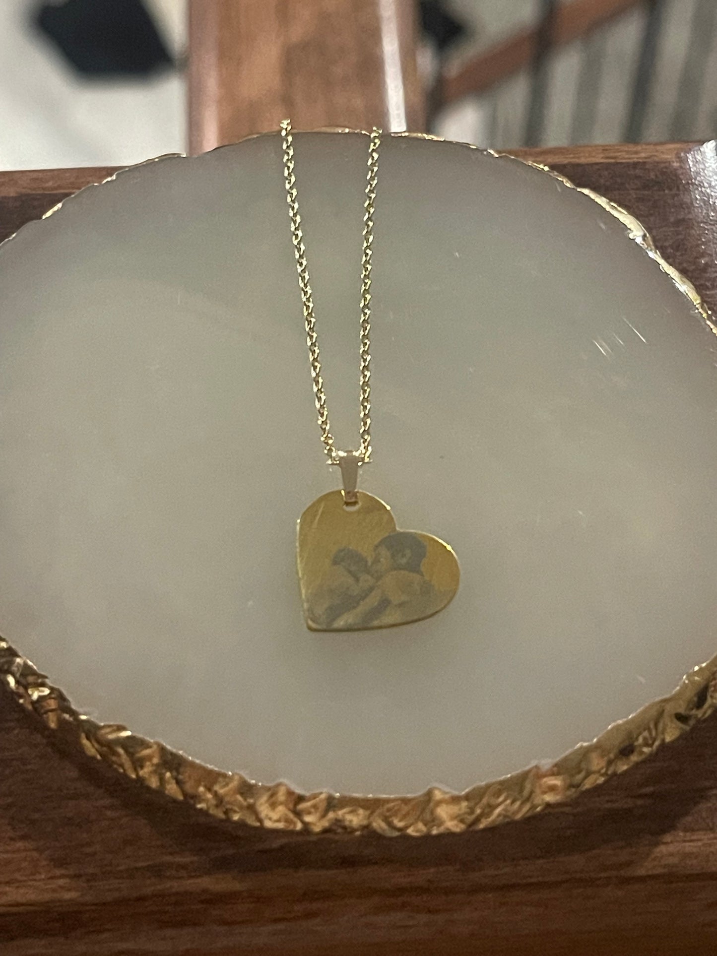 Engraved HEART Pendant Necklace