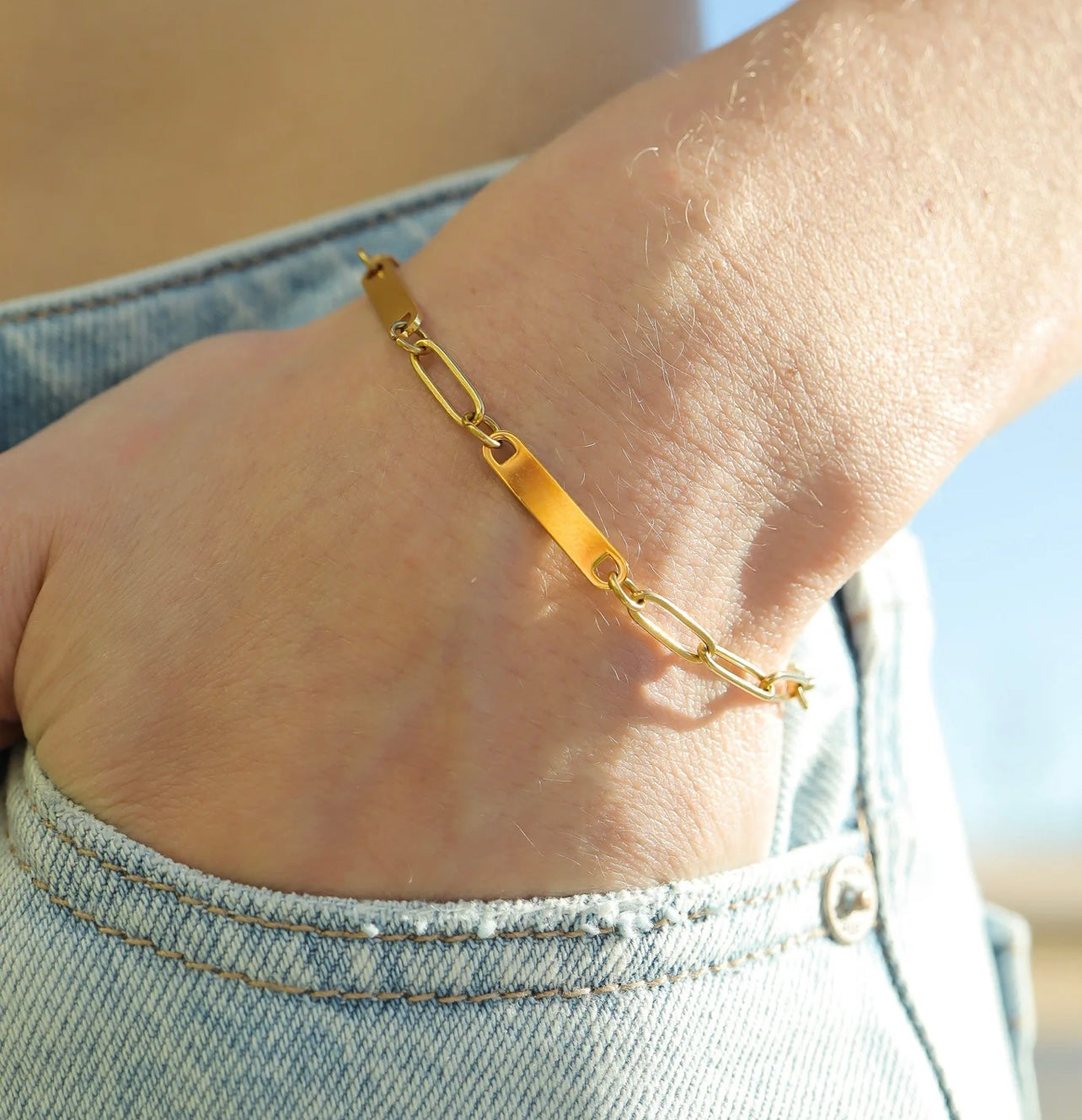 2 Bar Paperclip Bracelet