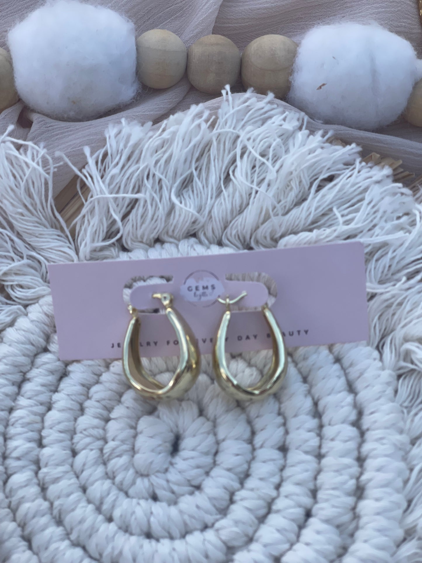 Oval Drop Hoops