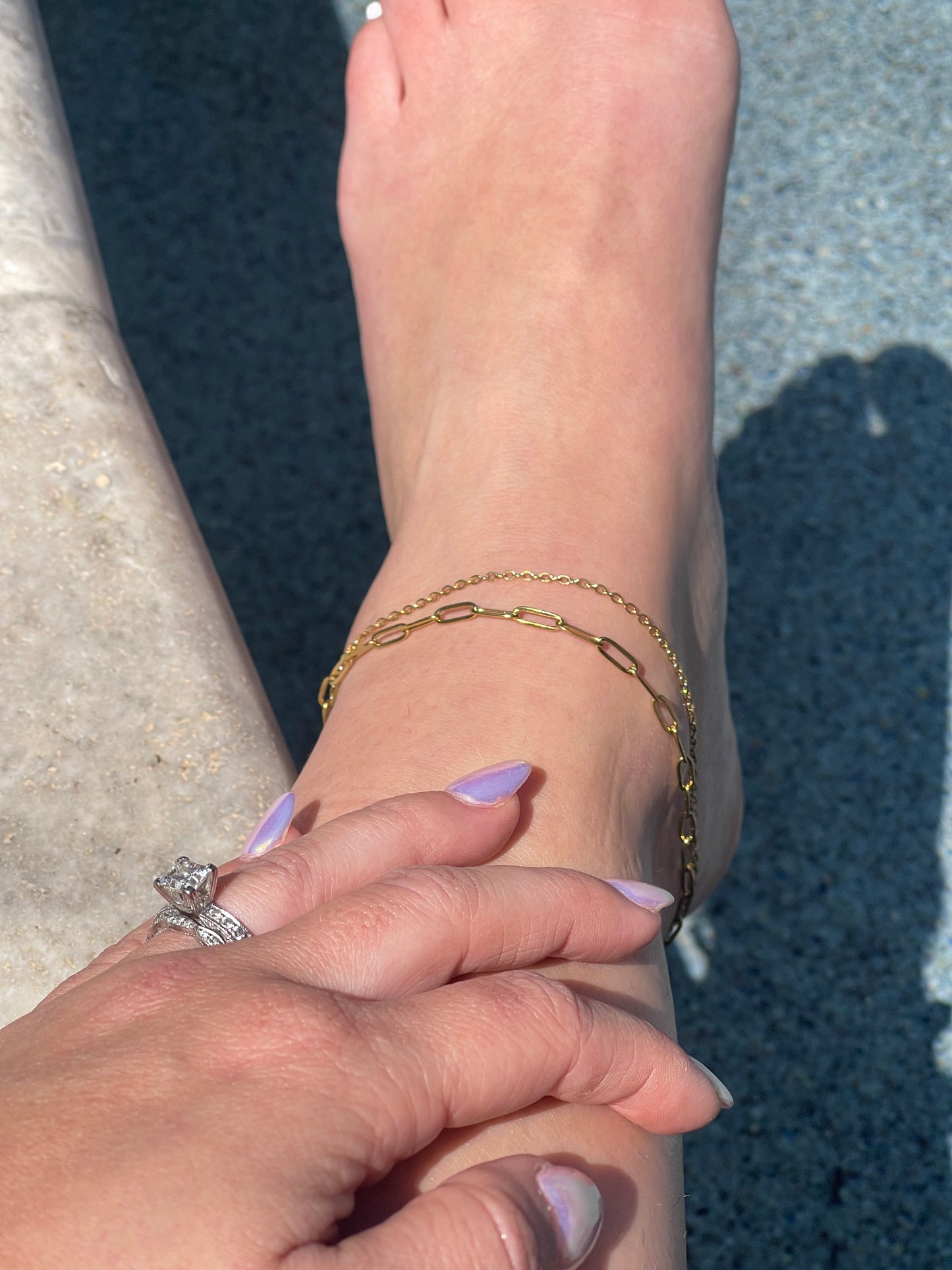 Stacked Anklet