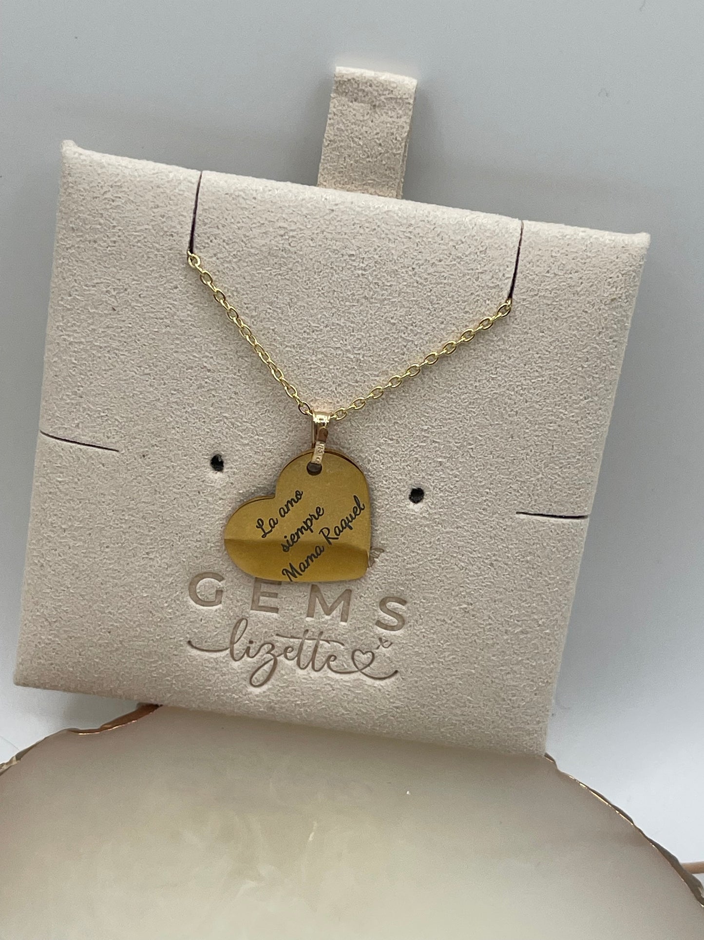Engraved HEART Pendant Necklace