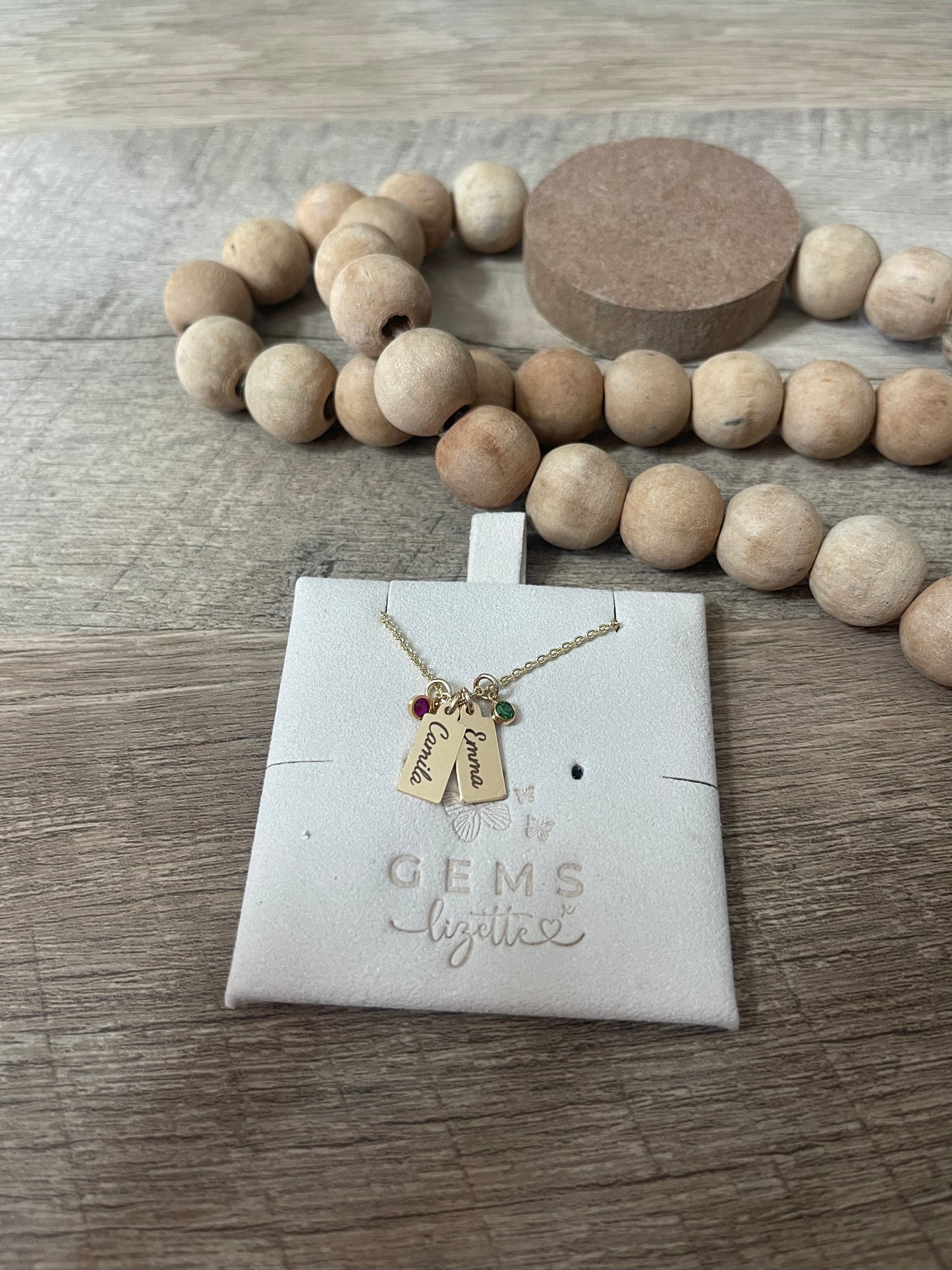 Engraved Mini Tags Necklace