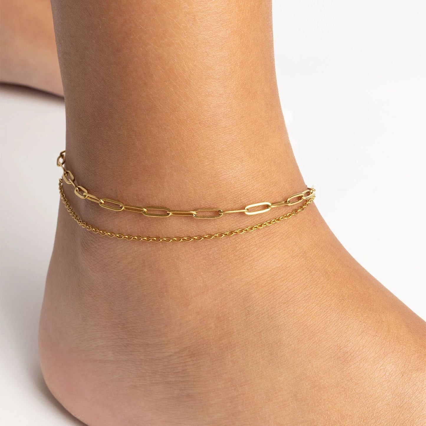 Layered Stella Anklet