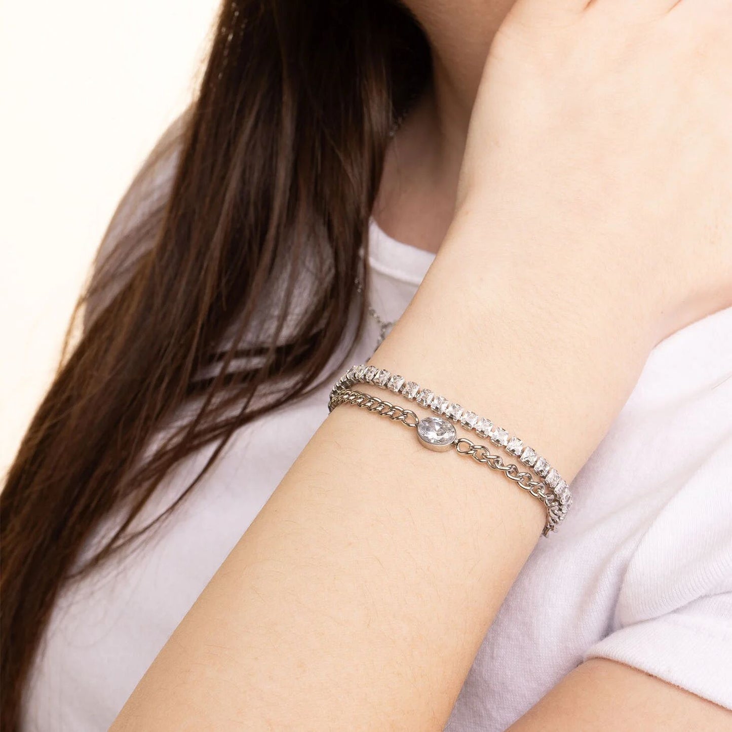 Estelle Emerald Cut Tennis Bracelet