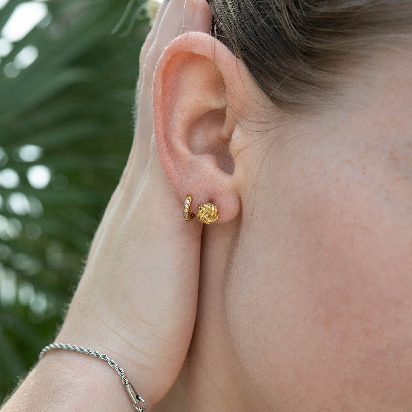 Colette Stone Huggie Earrings