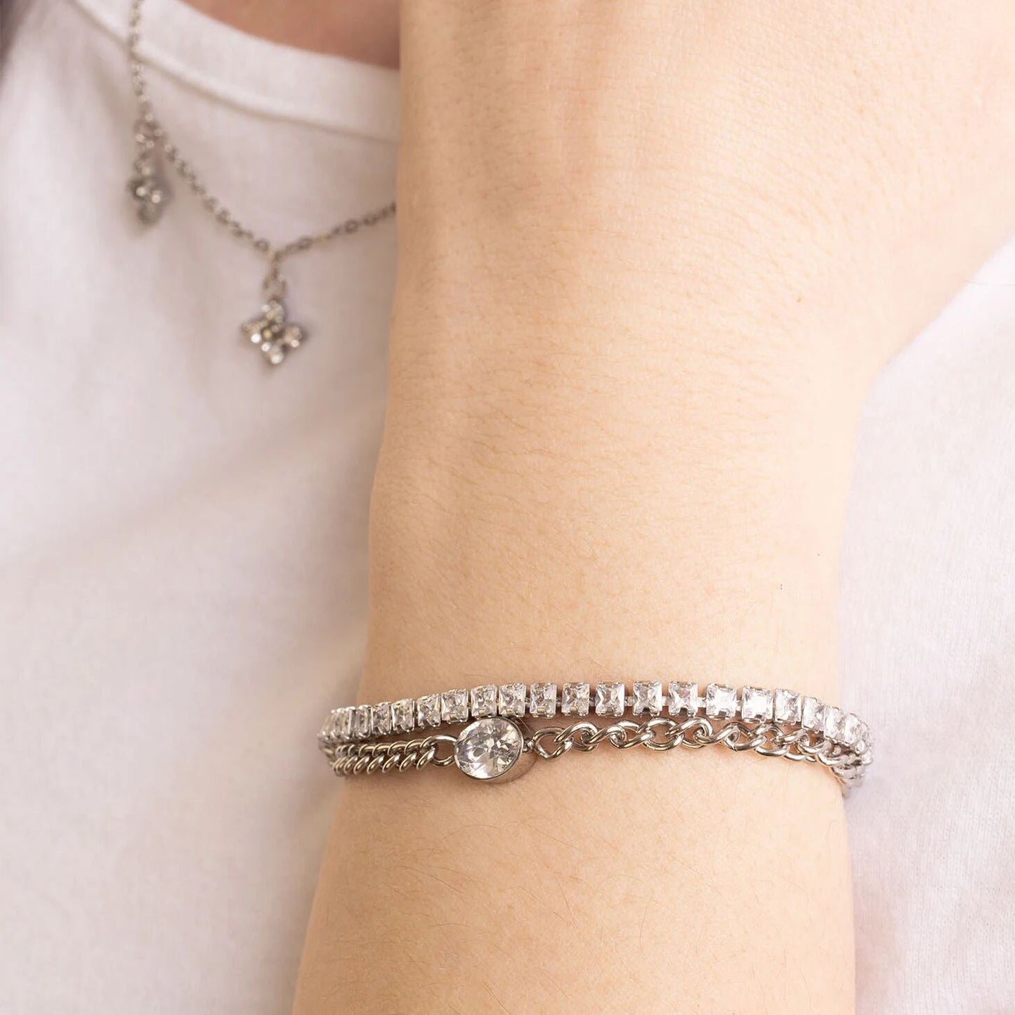 Estelle Emerald Cut Tennis Bracelet